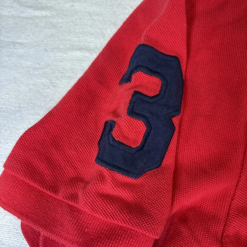Polo Ralph Lauren Boys xL Custom Fit Big Pony Polo Shirt Red Golf Summer #3